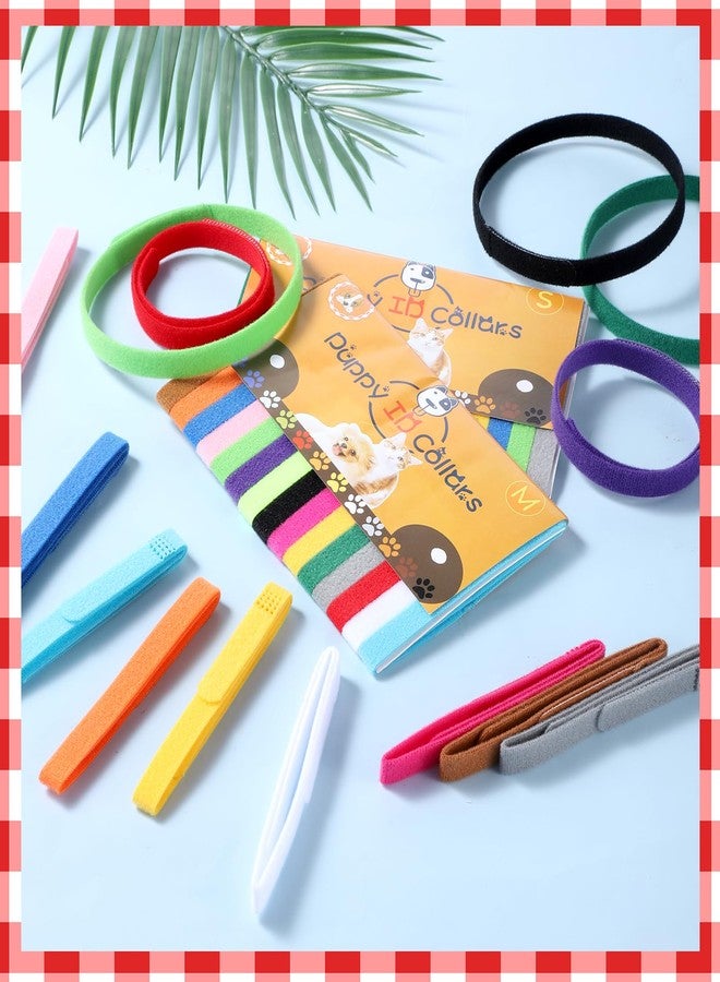 Zelphvt 45 Pcs Puppy Whelping Collars, Puppy Collar Double-Sided Adjustable ID Bands Newborn Pet Collars for Litter Newborn Pet Dog Cat 15 Colors - Image 5